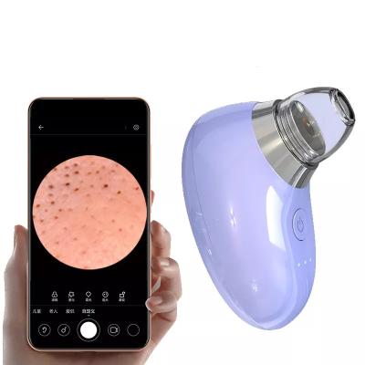 China Newest Acne Treatment 2022 Electric Suction Facial Video Phone Show Wifi Blackhead Remover Pore Vacuum Extractor With Camera for sale