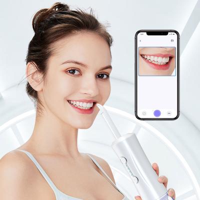 China OEM ODM Outdoor Portable Travel Wireless Dental Water Flosser Advanced Rechargeable Obvious Oral Maintain Teeth Cleaning Whitening for sale