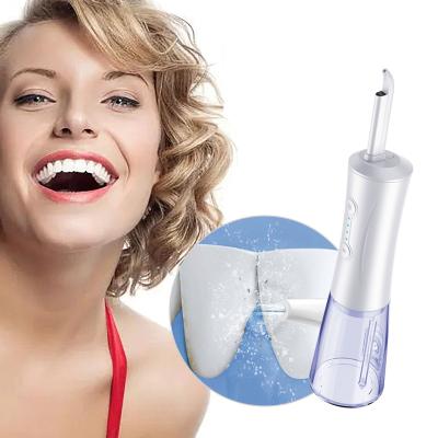 China Outdoor Portable Electric Water Flosser Dental Wireless Oral Water Flosser Irrigator Tooth Radio For Travel Whitening Cleaning Teeth for sale