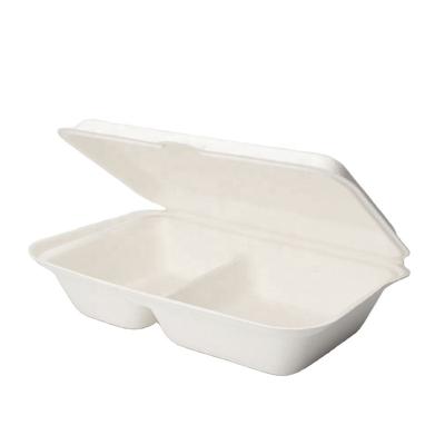 China Food Grade Biodegradable Lunch Box Recycle Biodegradable Take Away Disposable Tableware Paper Pulp Packaging Container Food Paper Box for sale