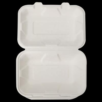 China Disposable Biodegradable Sushi Fast Food Tableware Dish Disposable 1 Compartment Caterer Takeout Box for sale