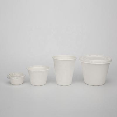 China water & Oil Resistant / Biodegradable Single Wall Microwave Sugar Cane Pulp Single Paper Coffee Safe Safe Cups Disposable Bagasse Cold Cup for sale