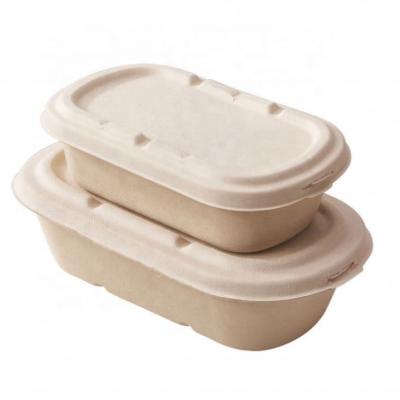 China Wheat Straw Fiber Pulp Tableware Biodegradable Biodegradable Food Container for sale