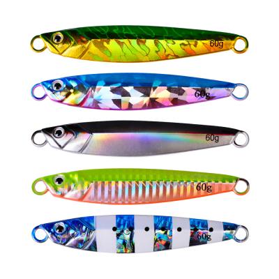 China 24-30-40-60g Lead Fish Basting Metal Jig With Hooks 5 Colors Sequin Knife Wobbler Baits Artificial Fishing Lures With Hook Metal-30 for sale