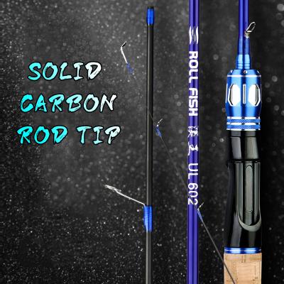 China Wholesale High Quality Multifunctional Lure Multifunctional High Quality Ultra Light Carbon Cork Section Opsariichthys 2 Lure Fishing Rod Spin Casting Pole for sale