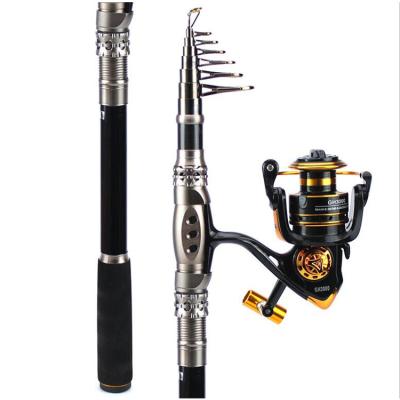 China New Multifunctional Popular Rod Fishing Reel and Rod Telescopic Fishing Line Set 1.8m-3.3m Gift Fishing Rod Reel Combo for sale