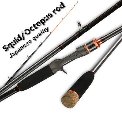 China Multifunctional South Korean Custom Made Carbon Fiber EGI Squid Octopus Lure Rod Fishing With Tip Solid Carp Rod Carbon Pole Spinning Fishing Rods for sale