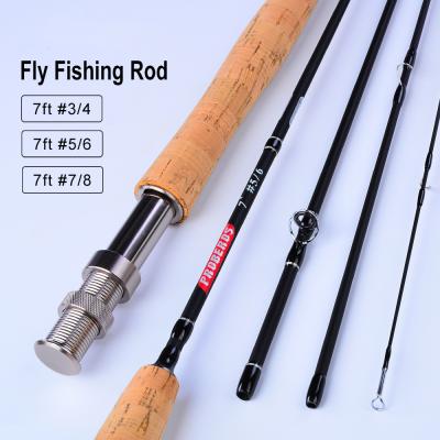 China Multifunctional Hot Selling In Stock 7' 4 Sections 2.1m Lure Cork Handle Fly Fishing Rod Pole High Carbon Spinning Fishing Rods for sale