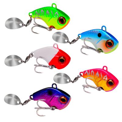 China OEM Metal 6G 15G 28G Lead Mini VIB With Spoon Fishing Lure Fishing Tackle Pin Crank Bait Vibration Hard Spinner for sale