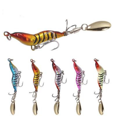 China OEM 9g 15g 22g 30g ABS Plastic Fishing Lures Shrimp Lure With Spoon Minnow Fishing Wobblers Artificial Crankbait Hard Floating Tackle for sale