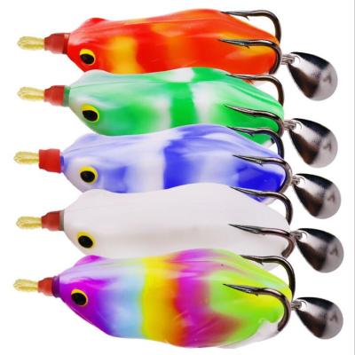 China OEM 15G 6cm Soft Simulation Shaped Lifelike Fishing Lure Artificial Bait With Double Hooks Fishing Tackle Tool Accessory Frogs-8 for sale