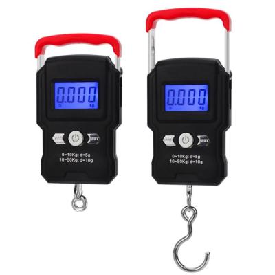 China OEM NG 50kg Hanging Portable Mini Pocket Electronic Fishing Scale with Scale-3 Battery for sale