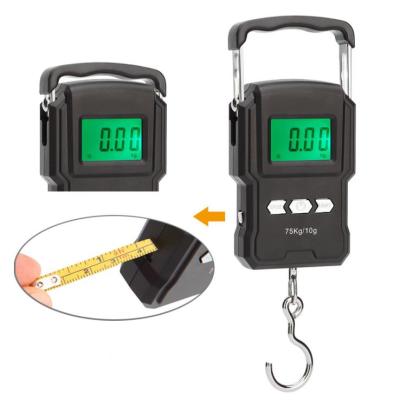 China With Ruler OEMNG 75kg China Electronic Mini Portable Luggage Hanging Scale With Ruler for sale