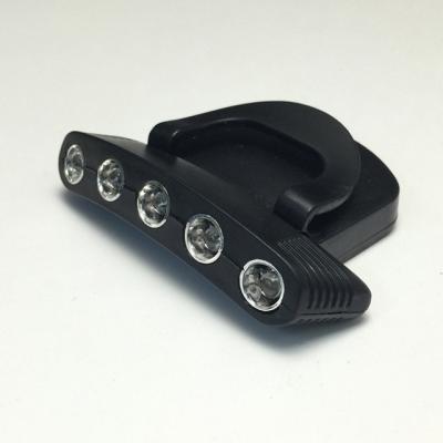 China OEM 49G Mini Night 5 LED Head Lamp ABS Cap Gutters For Fishing for sale