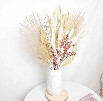 China Touch Wholesale Natural Amazon Pampas Reed Limonium Boho Mix Dried Flower Bouquet For Decor for sale