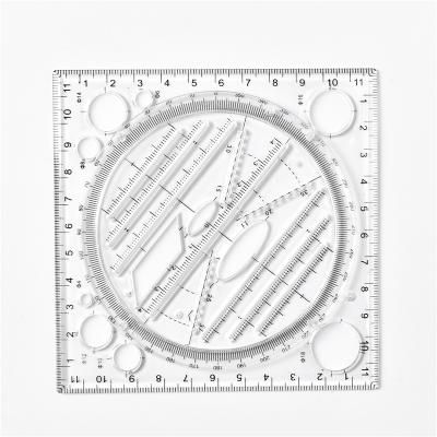 China Multifunctional Ruler Kaleidoscope Ruler Students Geometric Quick Drawing Measuring School Supplies for sale