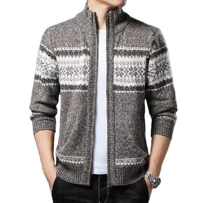 China Wholesale Anti-wrinkle Polyester Normal Sleeves Zipper Hoodies Warm Knitted Sweaters Men Invest Mens for sale