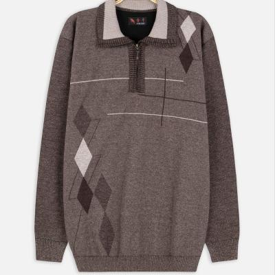 China Wholesale Autumn Cardigan Winter Anti-wrinkle China Geometry Custom Knitted Sweater Men for sale