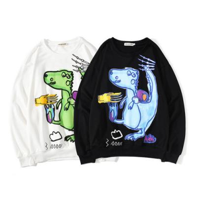 China New Design Anti-pilling Women's Pullover Dinosaur Sweatshirts Unisex Oversized Loose Sweatshirts Pattern Sweatshirts Unisex for sale