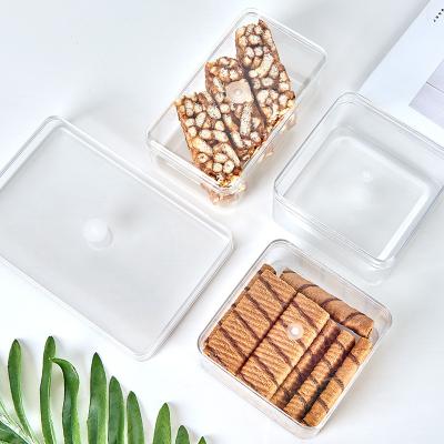 China Lightweight Plastic PET Container High Transparent Portable Food Storage Boxes For Home School And Shop Use for sale