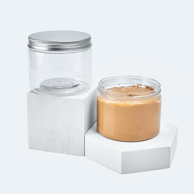 China Food Grade PET Plastic Jar Containers With Aluminum Screw Cover For Cashew Nuts And Peanut Kernels Butter Jar for sale