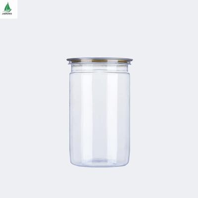 China Plastic cereal jar for PET type 500ml clear plastic biscuit cookie use and jar easy open for sale