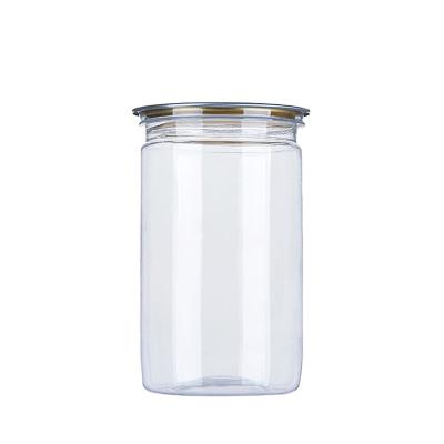 China Wholesale Plastic Food Jars Empty Clear Easy Open PET Food Grade Storage Boxes For Storaging Sugars Cookies Cakes And Snacks for sale