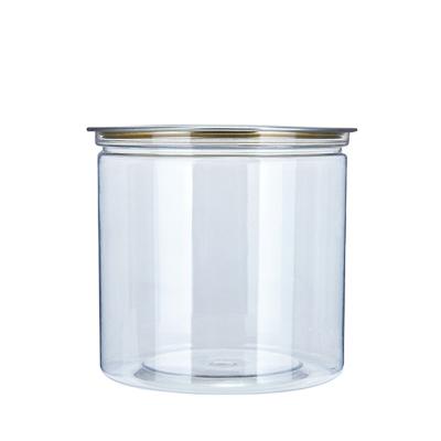 China Food Tea Coffee Tin PET Cans Easy Open Airtight Plastic Jar with Aluminum Lids for Convenient Foods Transport and Storage for sale