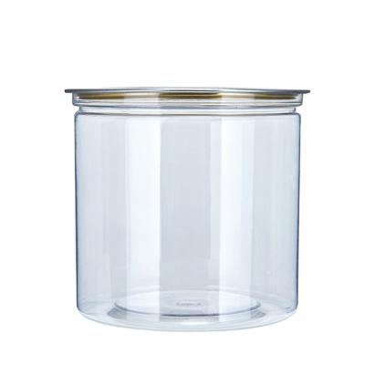 China Wholesale Round Food Factory Biscuit Tin Easy Open Lid Pet Food Storage Box For Keep Foods Fresh And Convenience Storage for sale