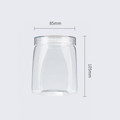 China Wholesale Food Factory 650ML Plastic Jars With PP Lids Plastic Jelly Drops Jars Food PET Jars for sale