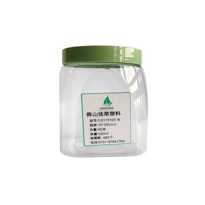 China Factory price 480ML food plastic food jars with pp plastic lids milk powder candy jars food PET jars for sale