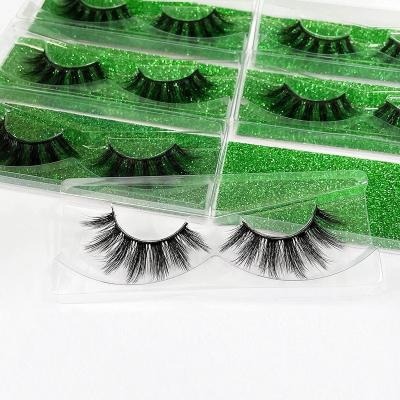 China Long 6 Packs Natural Lashes Wholesale 16mm 5D Fake Mink Lashes Natural Volume Eye Lashes for sale