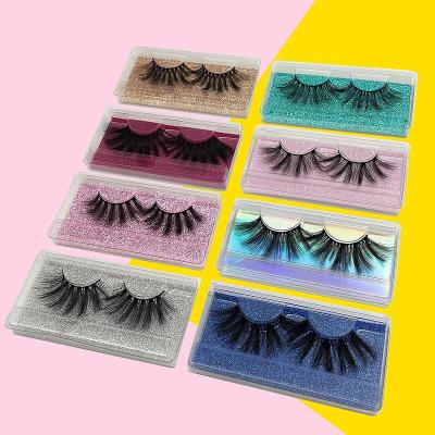 China 25mm Long Natural Faux Mink Lashes 25mm mix Mink Eyelashes Dramatic Lashes 8 PACKS Eyelashes for sale