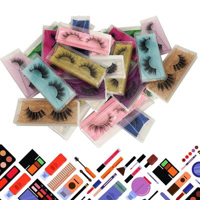 China 25mm Long Natural Faux Mink Lashes 12-20mm mix Mink Eyelashes Dramatic Lashes Eyelashes 30 PACKS for sale