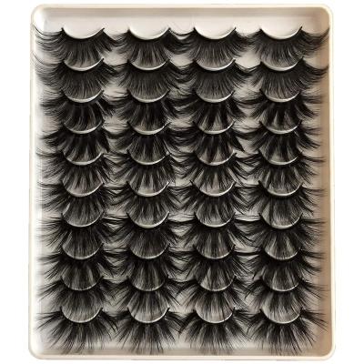 China Multipack Thick 25mm Mink Lashes Fluffy Eyelashes 20 Lashes Pairs False Eyelashes 5 Styles Dramatic 6D Lashes Large for sale