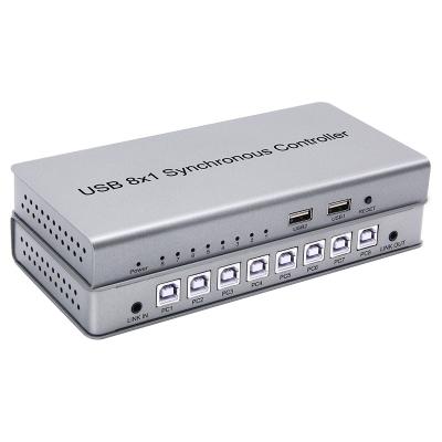 China Synchronous Switcher USB 2.0 KVM Controller 8 PC Ports Input for sale