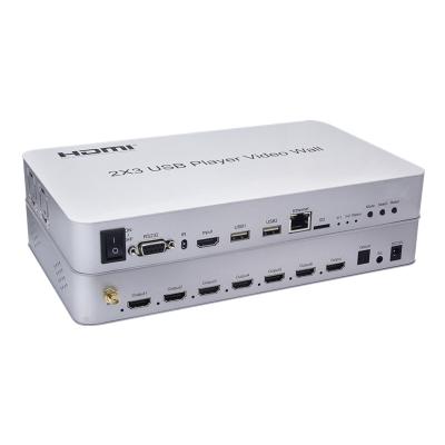 China HDMI Multi Screen Video Wall Controller 4K USB 2x3 Video Wall Controller HDVW2x3 for sale