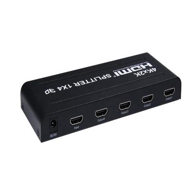 China 3D 4kx2k hdmi splitter to hdmi input 4 output 4Hdmi and component 1 splitter 1x4 1.4V HDSP4 for sale