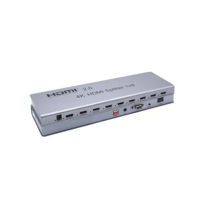 China Support 3D HDMI High Quality 4K HDMI Splitter 8 Left Splitter 1x8 With HDCP 2.2 for sale