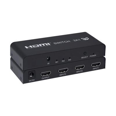 China Metal Shell Bracket OEM 3x1 HDMI Switch, A Single HDMI Display 3 To TV HDMI Switch 3 In 1 for sale