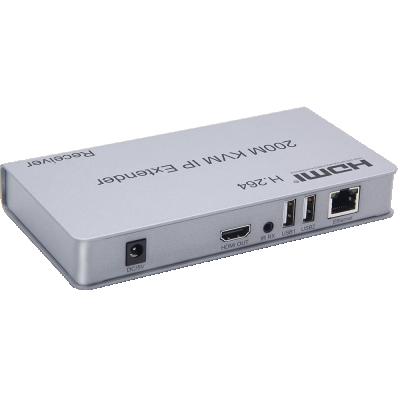 China KVM over IP HDMI extender over cat5e/6 up tp 200m usb hdmi extender HDES200-KVM for sale