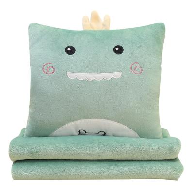 China Cartoon Folded 2 in 1 Anime Pillow Toy Stuffed Animal Pillow Blanket for Adult and Kids for sale