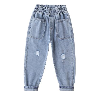 China Fate Stock Winter Fashion Design Latest Quality Long Fade Proof Color Fade Proof Stylish Jeans Sparky Pants for sale