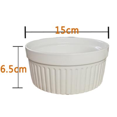 China Sustainable New 15*6.5cm round ceramic bowl Reptile snake Horned frog turtle Drinking bowl Bath bucket feeder pet bowl for sale