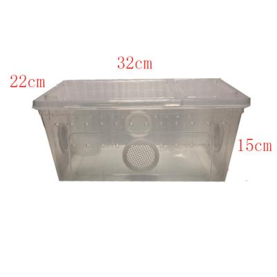 China Breathable Hot reptile R is a four-hole breathable 32*22*15cm cage spider lizard scorpion horned frog turtle snake pet house for sale