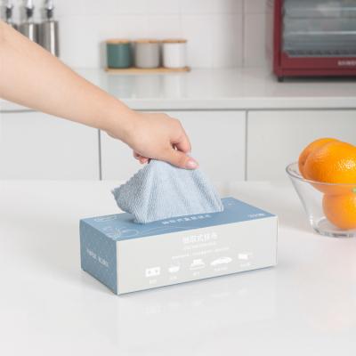 China FENGYI Home Life Sustainable Extractable Towel Disposable Wash Mopping Microfiber Cleaning Cloth Boxed Wipes for sale