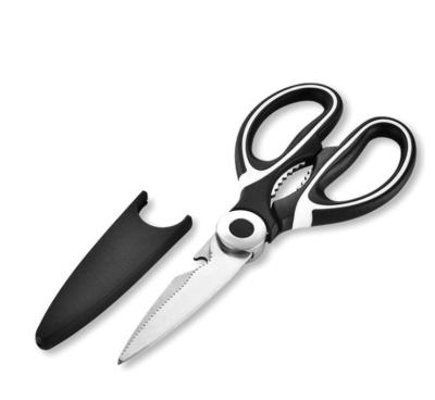 China Fashionable Thick Food Tool Stainless Steel Scissors Meat Kitchen Household Stainless Steel Health Duty Multi Scissors for sale