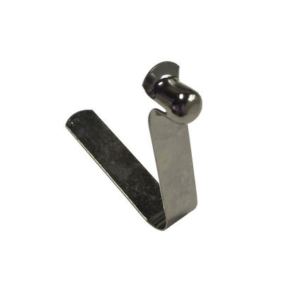 China Apartment ; Sheet ; Nickel Plated Steel V Shape Pin Lock Tube Spring Plate Metal Push Button Flat Spring Clip for sale