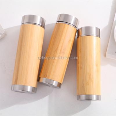 China Stainless Steel PORTABLE Wholesale Bamboo And Wood Thermos Mug Outdoor Camping Bottle for sale