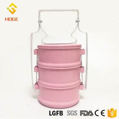 China 2018 Viable New Arrive Color Hari Raya Festival Nonya Culture Macarons Tiffin Lunch Box Stainless Steel for sale